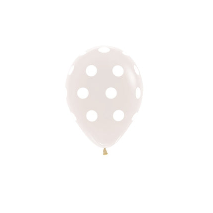 Ballons Polka Dots Klar 12cm 50Stk