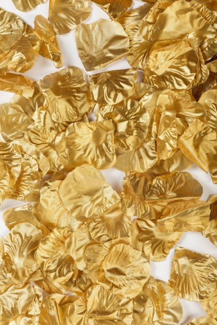 Goldene Rosenblüten Metallic 144Stk.
