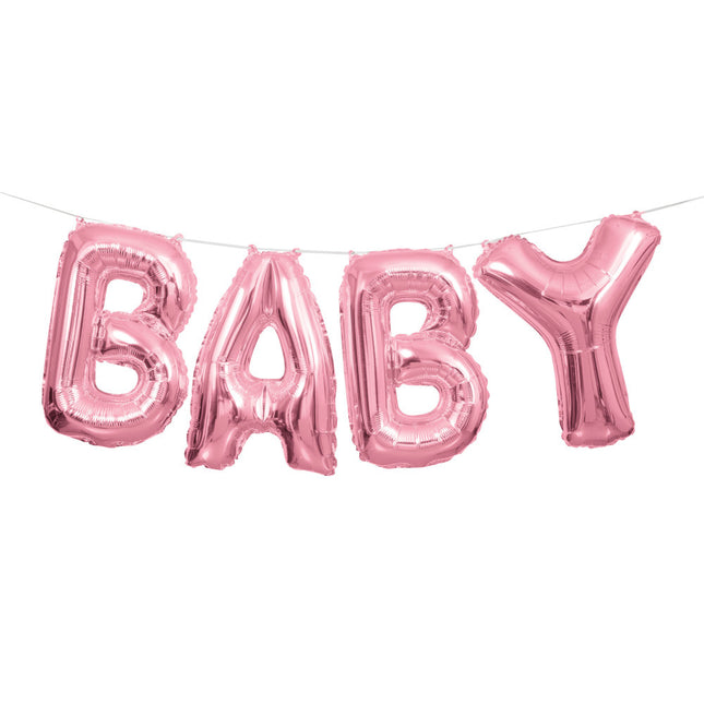 Folienballon Baby Rosa 35cm