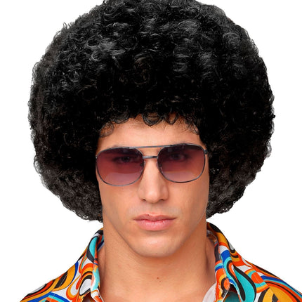 Schwarze Unisex Afro Perücke