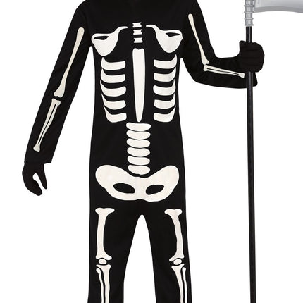 Skelett Halloween Kostüm Kind Schwarz und Weiß