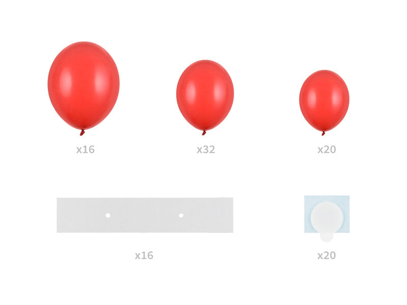 Ballonschleife Herz Rot 5 Stück