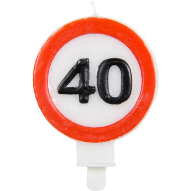 Kerze 40 Jahre Straßenschild