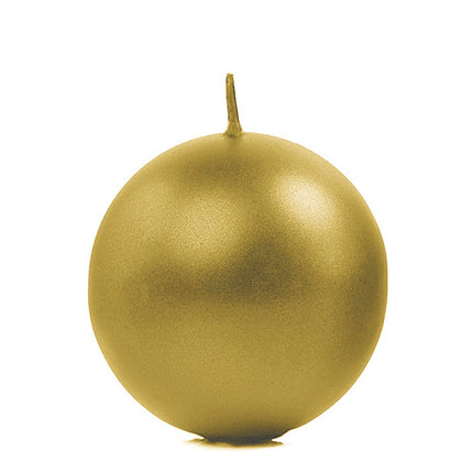 Globuskerzen Gold Metallic 6cm 10 Stk.