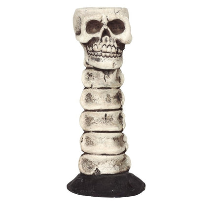 Halloween Kerzenhalter Totenkopf 17cm