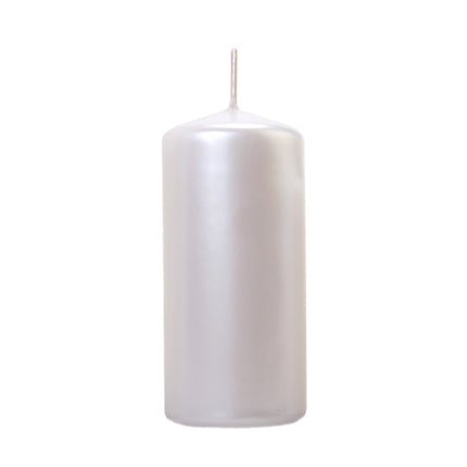 Stumpfe Kerze Perle Metallic 12cm 6Stück