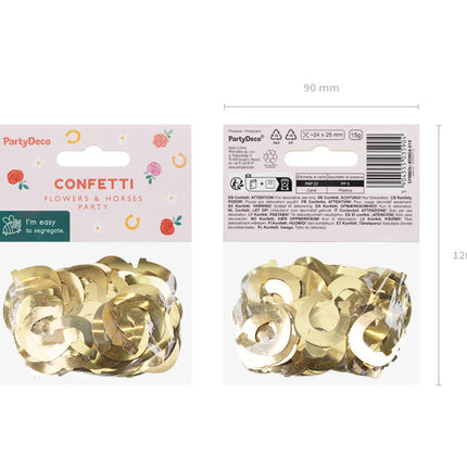 Gold Konfetti Hufeisen