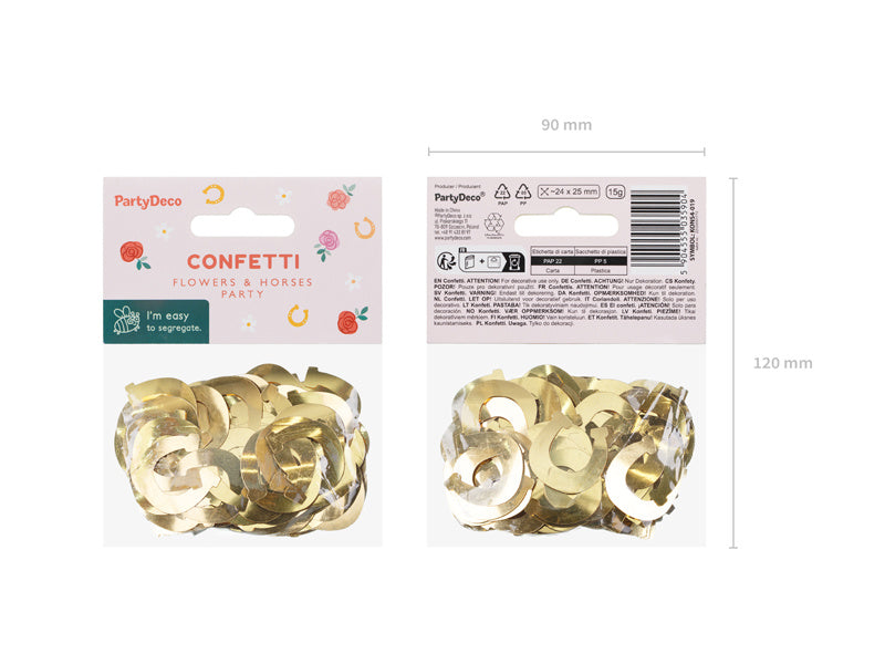 Gold Konfetti Hufeisen