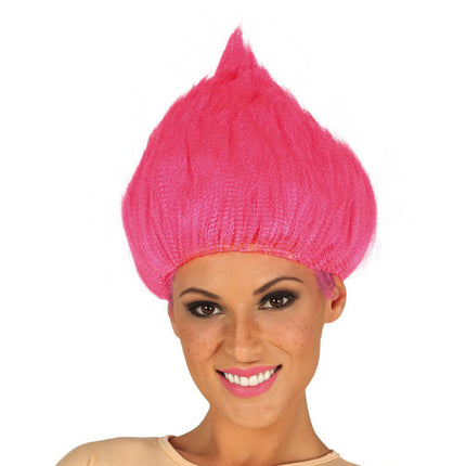 Troll Perücke Rosa