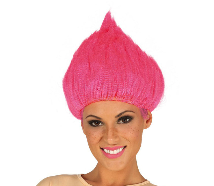 Troll Perücke Rosa