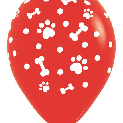 Ballons Paw Prints Boy Mix 30cm 25Stk