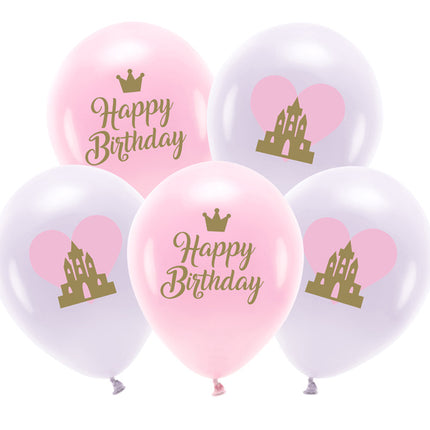 Alles Gute zum Geburtstag Ballons Lila Rosa 26cm 5Stück