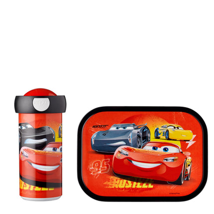 Lunch-Set Campus Schule Becher+Lunchbox Autos