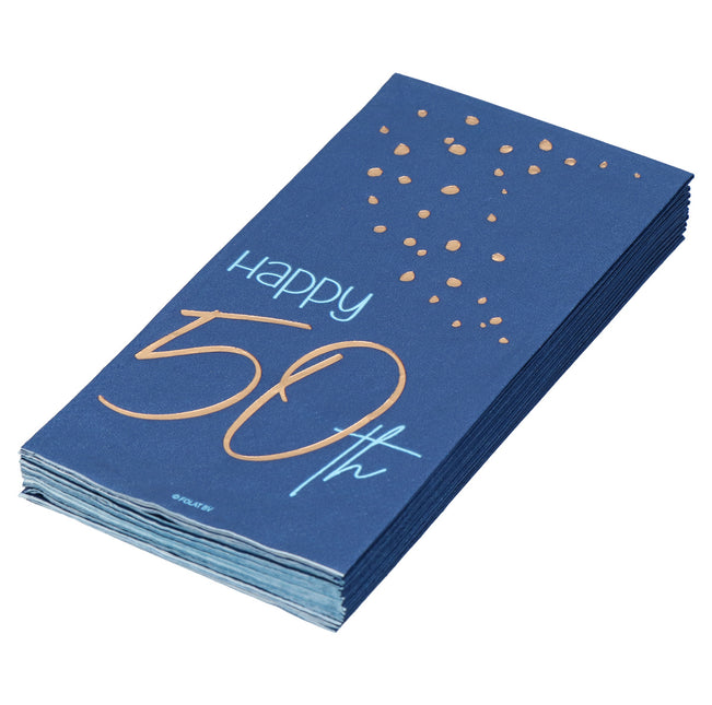 Servietten 50 Jahre Blau 33cm 10Stück
