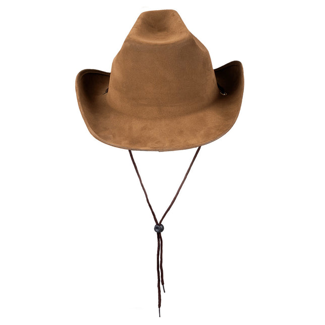 Cowboyhut Utah Kunstleder Braun 43cm