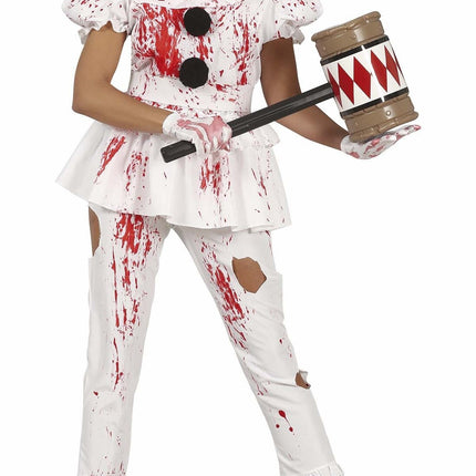 Clown Halloween Kostüm Damen blutig