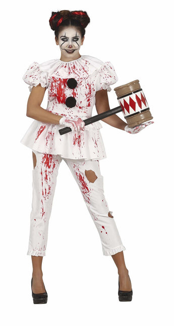 Clown Halloween Kostüm Damen blutig