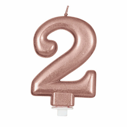 Rose Gold Kerze 2 Jahre 8cm