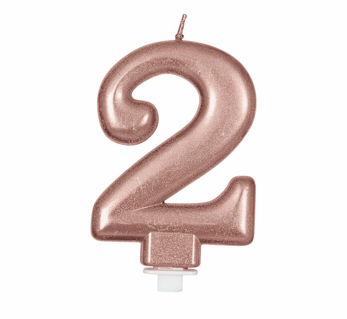 Rose Gold Kerze 2 Jahre 8cm