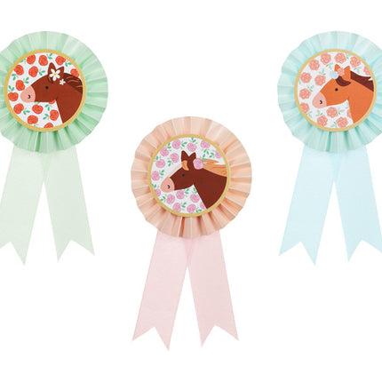 Pferd Rosette 3Stück