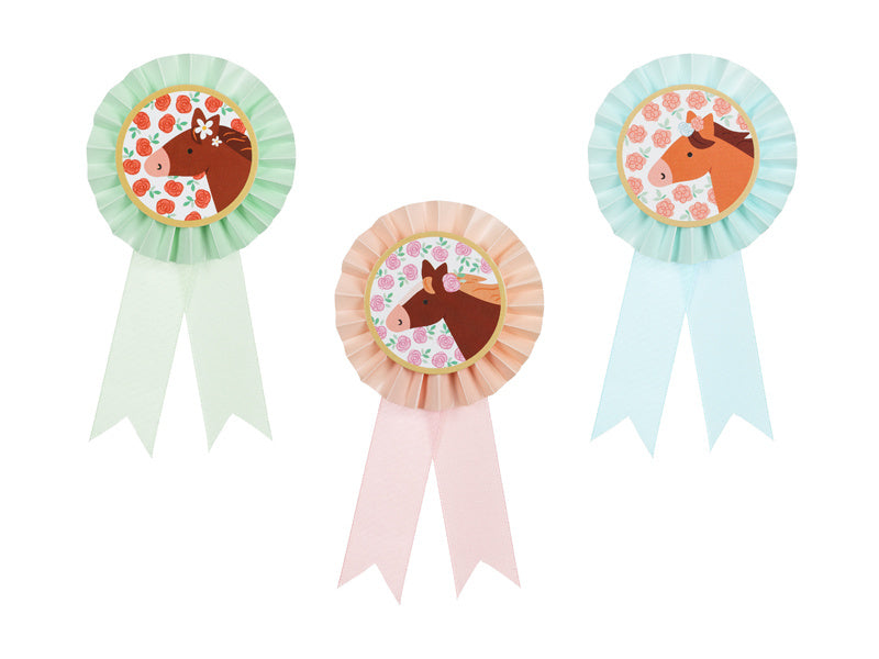 Pferd Rosette 3Stück