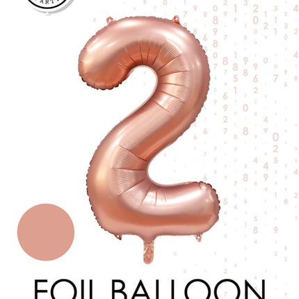 Rose Gold Figur Ballon 2 Jahre Glanz 86cm
