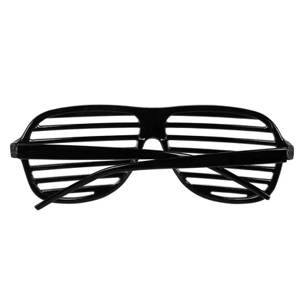 Schwarze Brille Gestreift Glitzer