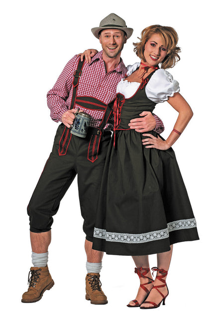 Lederhosen Schwarz Rot Männer