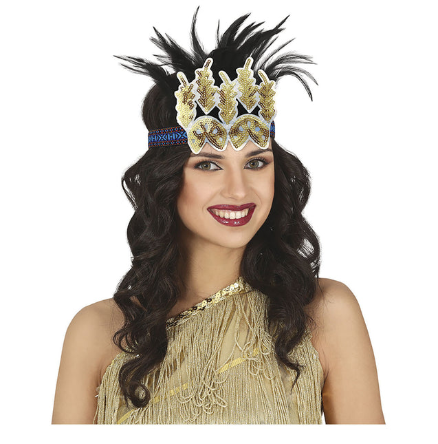 Gold Haarband Charkeston Glitter