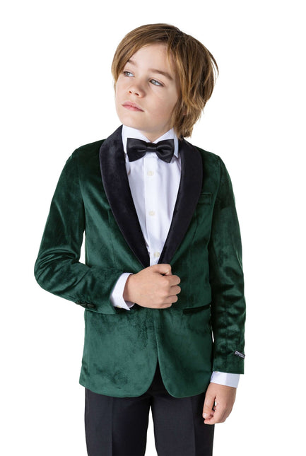 Dunkelgrüner Samtblazer Boy <tc>OppoSuits</tc>