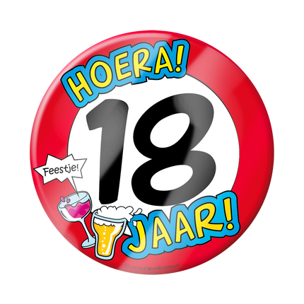 Bierdeckel 18 Jahre 12,5cm 6Stk.