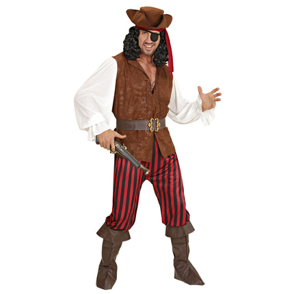 Piratenanzug Braun Rot Männer