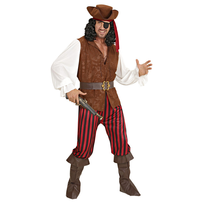 Piratenanzug Braun Rot Männer