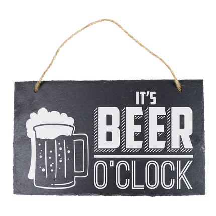Schieferteller Beer O'Clock 25cm