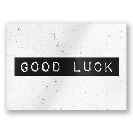 Grußkarte Good Luck 15cm
