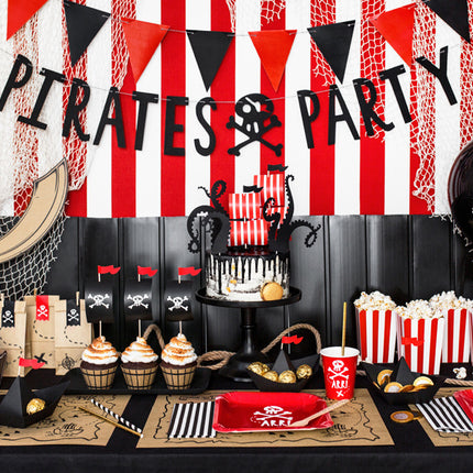 Piraten Ballons Schwarz 30cm 6Stk