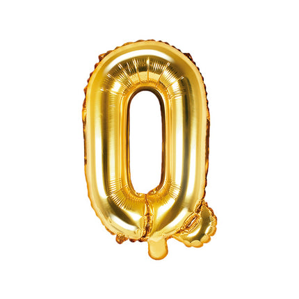 Folienballon Buchstabe Q Gold Leer 35cm