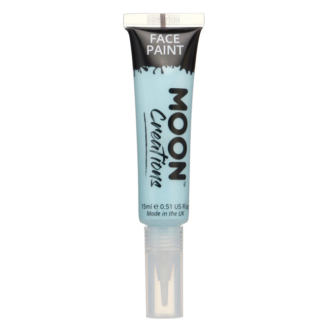 Moon Creations Gesichtsfarbe mit Pinsel Applikator Hellblau 15ml