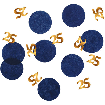 Tischkonfetti 25 Jahre Blau 2,4cm 25gr