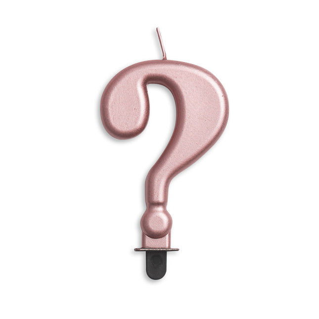 Kerze ? Jahr Rose Gold Metallic 8cm
