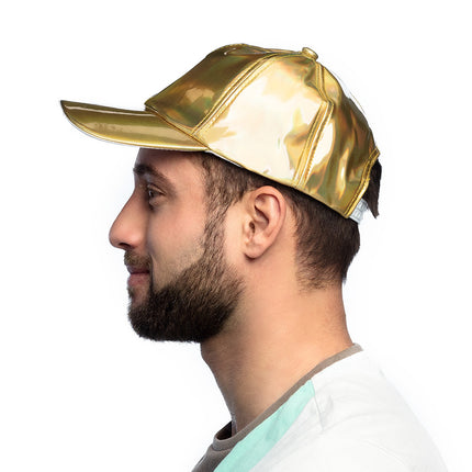 Kappe Holographisch Gold Verstellbar 26cm