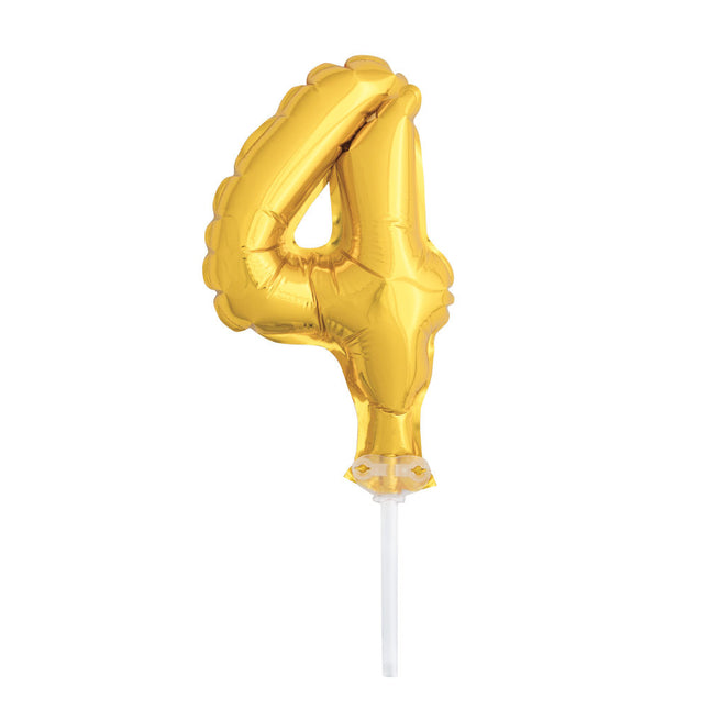 Tortenaufleger Folienballon Figur 4 21cm