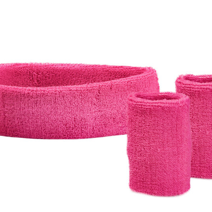 Rosa Schweißband Set