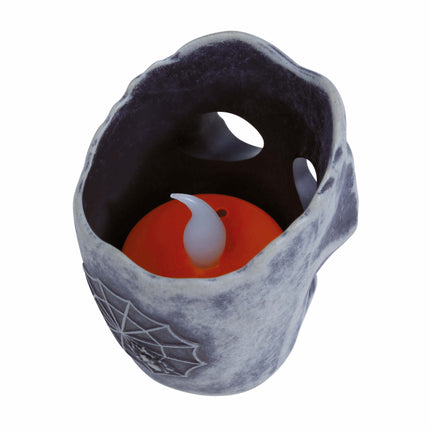 Halloween Tischdekoration Totenkopf Kerze 6cm