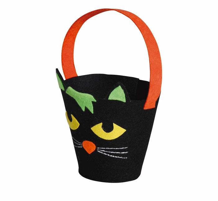 Halloween Süßigkeiteneimer Katze 20cm