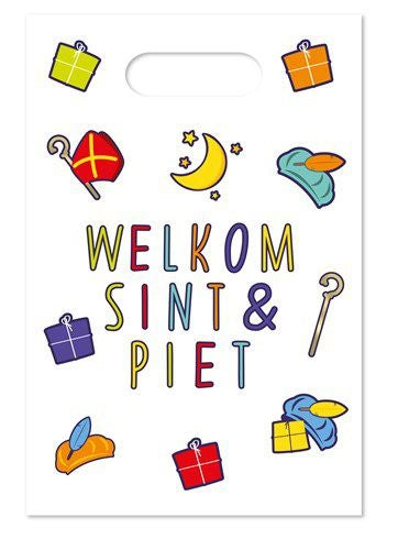 Partytüten Willkommen Sint & Pieten 6 Stk.