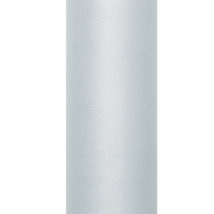 Graue Tüllrolle 15cm 9m