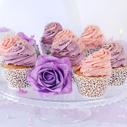 Cupcake-Formen Weiß 8,5 cm 10 Stk.