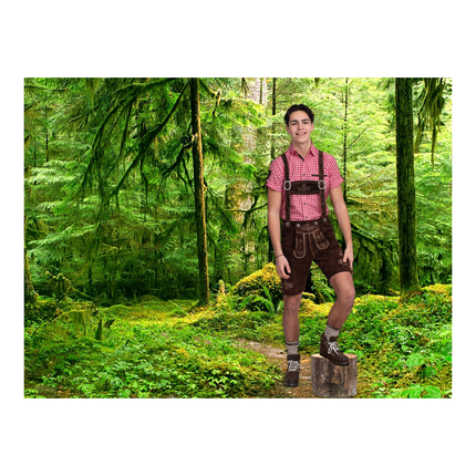 Lederhose Braun Herren kurz