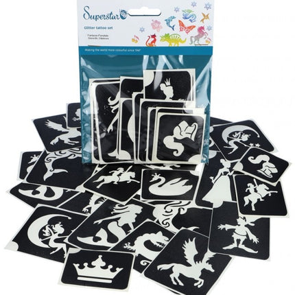 Schwarze Tattoo-Schablone Xl Girls 24pcs
